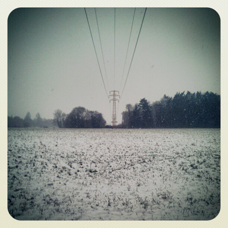 pylon in snow